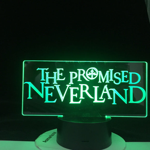 PROMISED NEVERLAND LOGO 3D LED ANIME LAMP Led Night Light Touch Colorful Nightlight for Home Decor 16 Colors Remote Control