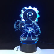 Angry Bear 3d Lamp Teenager's Favorite USB Nightlight Bedside 3D Optical Led Night Light Sensor Decor Dropshipping