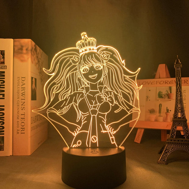 Danganronpa Led Night Light Junko Enoshima Lamp for Room Decor Kids Child Gift Danganronpa Acrylic Table 3d Lamp Junko Enoshima