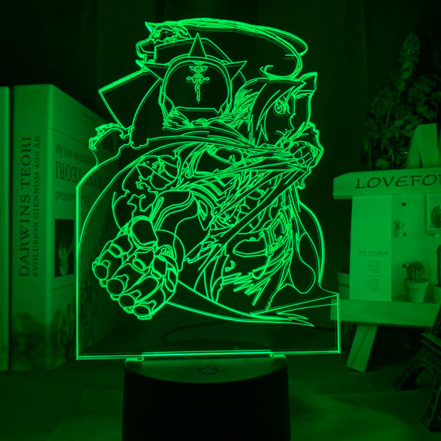 Manga Fullmetal Alchemist Edward Elric Figure Night Light Led Color Changing Kids Bedroom Decorative Nightlight Usb Desk 3d Lamp