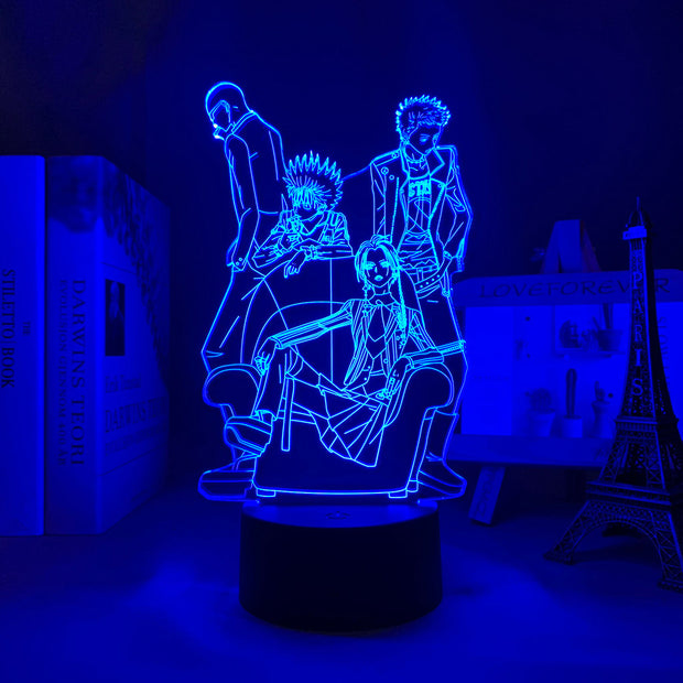 3D LED Lamp Anime Figure Bedroom Desk Decoration Small Night Light for Children's Festival Birthday Gifts Nana Black Stone Neon Lights With Remote