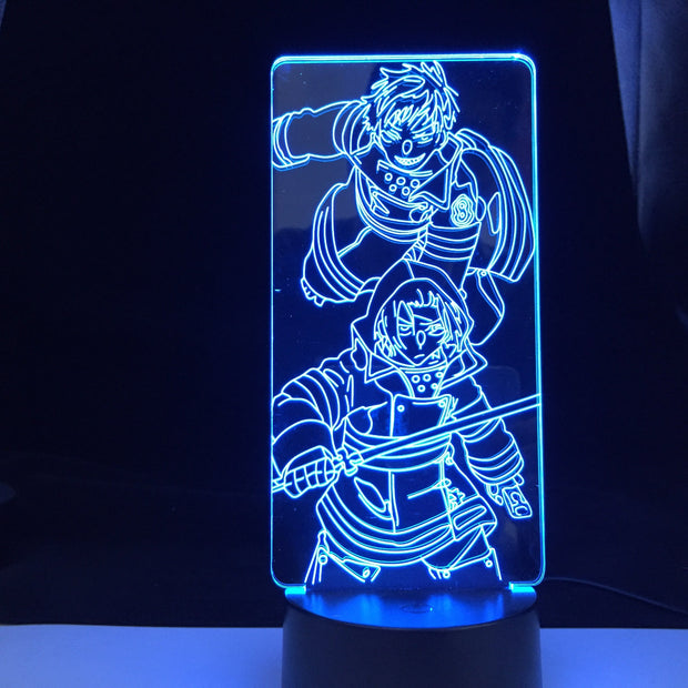 Anime Led Night Light Fire Force For Bedroom Decor Gift Colorful Nightlight Manga 3d Lamp Fire Force Dropshipping