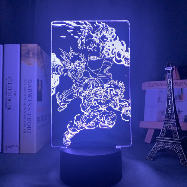 Anime Led Night Light My Hero Academia Izuku for Bedroom Decor Birthday Gift Manga My Hero Academia Shoto 3d Light Bakugo