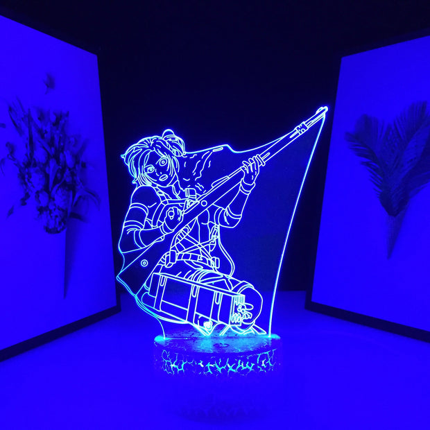 Anime Attack on Titan Annie Leonhart Manga Lamp Multi Color Conversion With Remote Control Compact And Convenient Neon Lamp