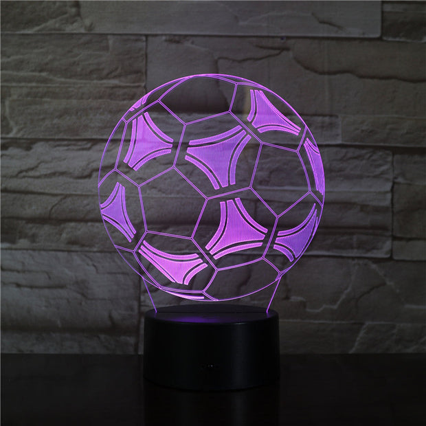 Gift for Boyfriends 3D Soccer Fan Soccer Ball Style Led Night Light for Bedroom Decor Remote Touch Control Dropshipping 3376