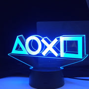 LED Upward Lighting Game Icon 3D Illusion Night Lamp Cool Gaming Room Desktop Setup Light Computer Desk Decoration Backlight