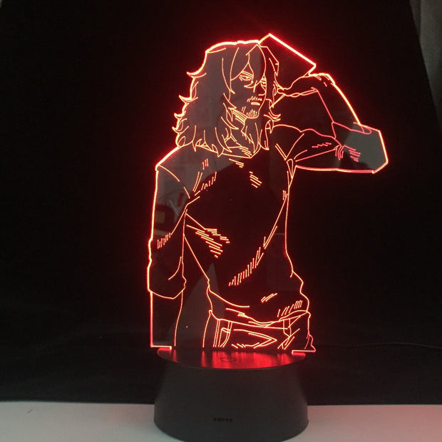 SHOTA AIZAWA 3d LED ANIME LAMP MY HERO ACADEMIA 3D Led 7 Colors Light Japanese Anime Remote Control Base Table Lamp Dropship