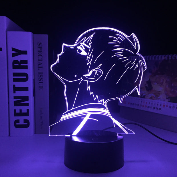 Anime Figure Haikyuu Tobio Kageyama 3D Night Light Home Bedroom Table Decoration for Children's Festival Birthday Gifts  7 Color Changes With Remote Control LED Lamp