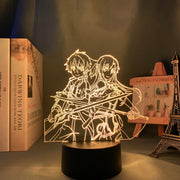 3d Led Night Light Anime Sword Art Online Kirito and Asuna for Bedroom Decor Nightlight Birthday Gift Table Lamp Manga SAO