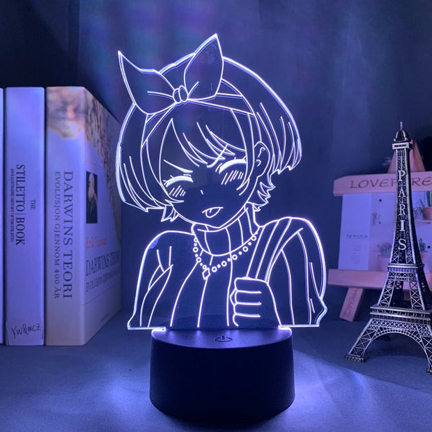3d Lamp Anime Rent A Girlfriend Sarashina Ruka Night Light for Kids Bedroom Decor Birthday Gift Manga Kanojo Okarishimasu Lamp