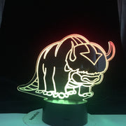 Avatar The Last Airbender Nightlight The Legend of Aang Appa Figure Acrylic 3d Lamp Table Night Light for Kids Child Room Decor