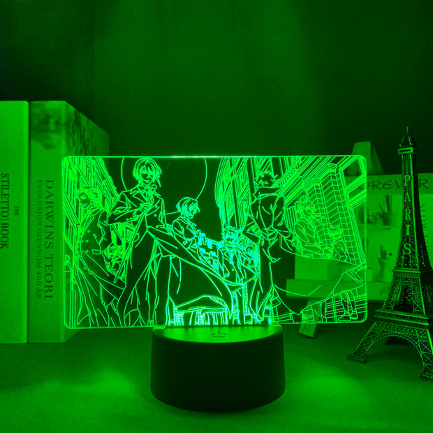 Manga Moriarty The Patriot 3D LED Lamp Anime Figure Bedroom Desk Decoration Small Night Light for Children's Festival Birthday Gifts  Neon Lights With Remote