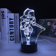 Turtles Anime Figure Donnie 3D LED Night Light Touch Sensor Colorful Home Bedroom Table Decoration for Children's Festival Birthday Gifts Acrylic 7 Color Changes LED Lamp