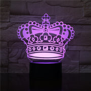 Crown Hat 3D LED Night Lamp Romantic Bedroom Table Lamp Valentines Gifts for Lovers Couples Kids Sleeping Light 3D-2006