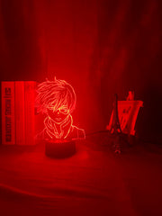 Anime My Hero Academia Shoto Todoroki Face Design Led Night Light Lamp for Kids Child Boys Bedroom Decor Acrylic Table Lamp Gift