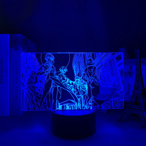Manga Moriarty The Patriot 3D LED Lamp Anime Figure Bedroom Desk Decoration Small Night Light for Children's Festival Birthday Gifts  Neon Lights With Remote