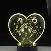 3d Lamp Anime Sailor Moon for Children's Room Decorative Night Light Kids Bithday Gift Manga Sailor Moon Led Light Bedside