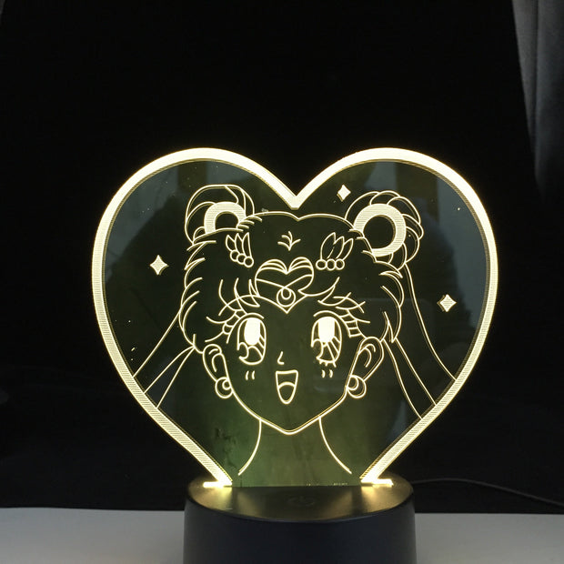 3d Lamp Anime Sailor Moon for Children's Room Decorative Night Light Kids Bithday Gift Manga Sailor Moon Led Light Bedside
