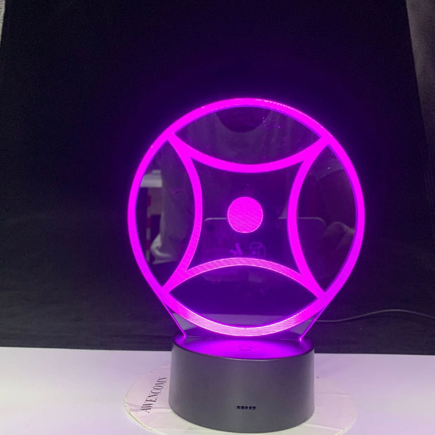 Abstract Special Logo 3D LED Lamp Night Light RGBW Bulb Party Decoration Christmas Gift Cartoon Luminaria Lampara Remote Control