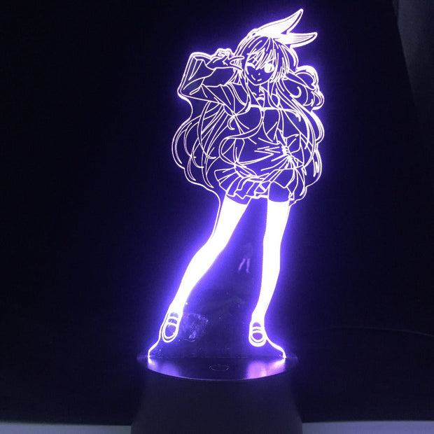 Cute Japanese Waifu 3D Night light Anime Lamp Yumeko Jabami From Kakegurui Compulsive Gambler Decor USB Nightlight Dropshipping
