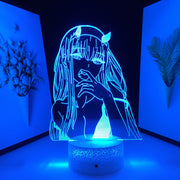 Zero Two Figure Anime 3D Nightlight Child Bedroom Decor Light Manga Kids Gift Night Light Girls Manga Table Lamp