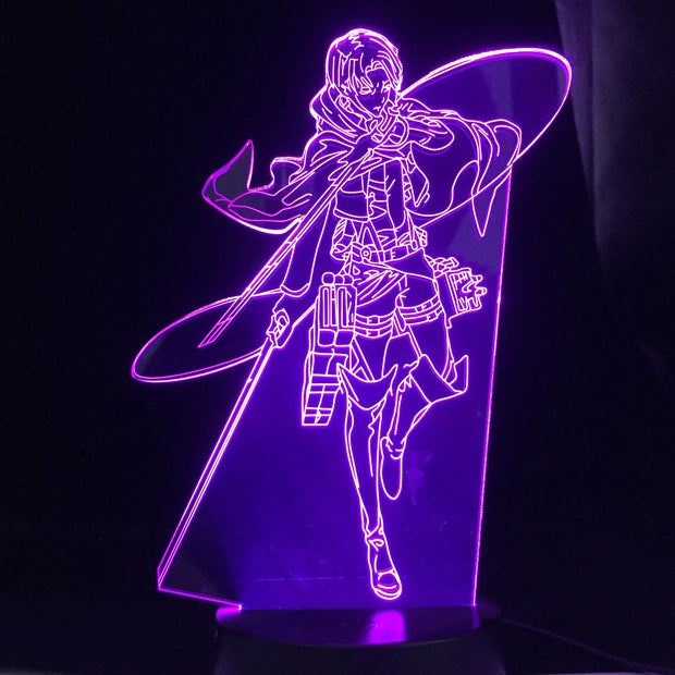 Levi Ackerman Anime 3d Lamp Attack on Titan light for Bedroom Decoration Kids Gift Attack on Titan LED Night Light Dropship
