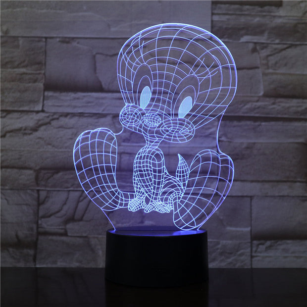 TweetyBird 3D LED Night Light USB Touch Sensor RGB Decoration Child Kids Gift Cartoon Action Figure Table Lamp Bedroom Dropship
