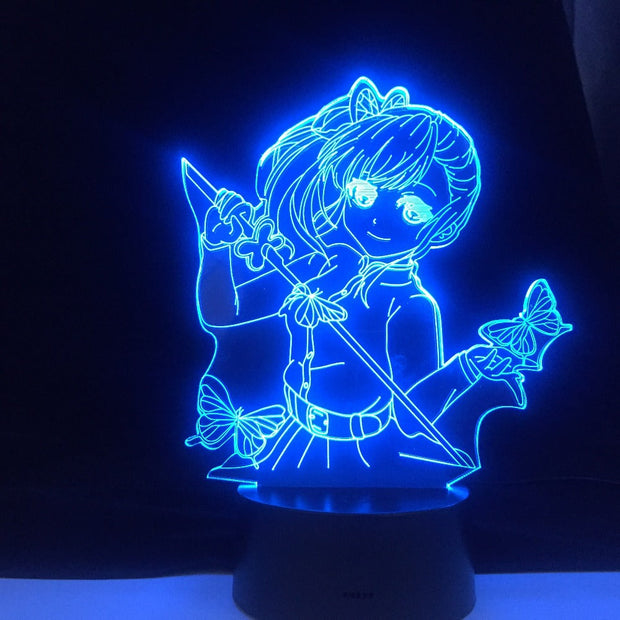 Night Light Anime Demon Slayer Kimetsu No Yaiba Tsuyuri Kanao Home Decor Children's Festival Birthday Gifts 3D Lamp 7  Color Changes With Remote Control
