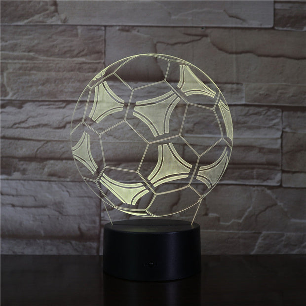 Gift for Boyfriends 3D Soccer Fan Soccer Ball Style Led Night Light for Bedroom Decor Remote Touch Control Dropshipping 3376
