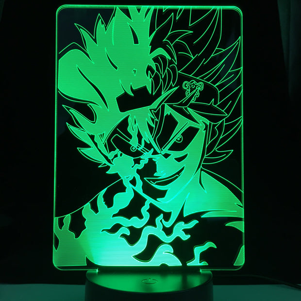 Black Clover Asta Light for Kids Bedroom Decor Night Light Birthday Gift Manga Gadget 3d Lamp Anime Dropshipping Lights 1 order