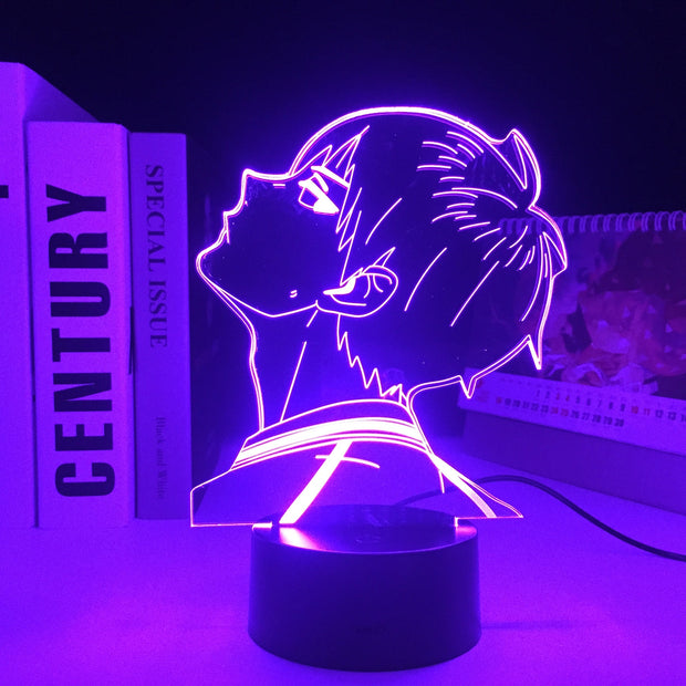 Anime Figure Haikyuu Tobio Kageyama 3D Night Light Home Bedroom Table Decoration for Children's Festival Birthday Gifts  7 Color Changes With Remote Control LED Lamp