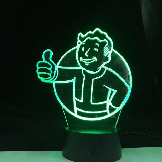 Game Fallout Shelter Colors Changing Nightlight Gift for Kids Child Bedroom Decoration Table Lamp 3d Led Night Light Bedside