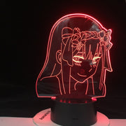 Zero Two Figure New Nightlight Kids Child Girls Bedroom Decor Light Manga Gift Anime 3d Lamp Night Light Lamp Dropship out