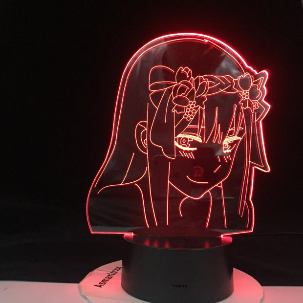 Zero Two Figure New Nightlight Kids Child Girls Bedroom Decor Light Manga Gift Anime 3d Lamp Night Light Lamp Dropship out