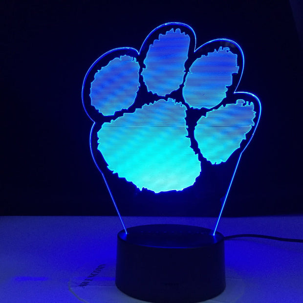 3D LED Lamp Illusion Touch Polar Bear Paw Night Light Auto For Home Bedroom Sleeping Decoration USB Atmosphere Christmas Gifts