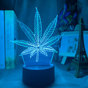 Acrylic Led Night Light Weed Usb Battery Powered Table Lamp Color Changing Touch Sensor Home Decor Light Kids Bedroom Nightlight