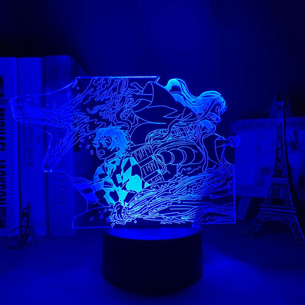 Anime Figure 3D Night light  Kimetsu No Yaiba Tanjiro X Nezuko Multiple Color Changes With Remote Control Children's Festival Birthday gifts