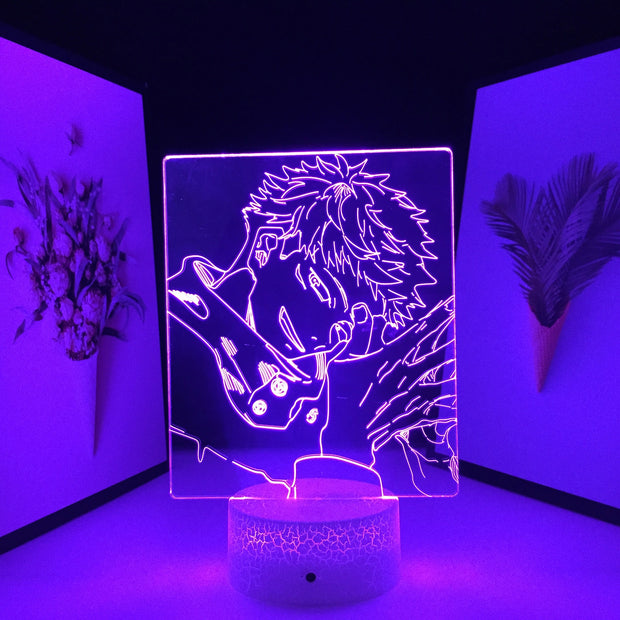 Anime Jujutsu Kaisen Yuji Itadori 3D LED Lamp  Night Light Lamp for Home Bedroom Decor USB
