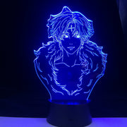 KURORO RUSIRUHERU Hunter X Character Image Cool 3d Led Night Lamp Family Party Atmosphere Night Light with Remote Control Gift