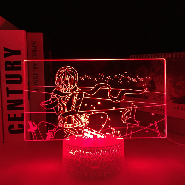 Attack on Titan Anime Figure LED Light Scout Regiment for Child Birthday Gift Kid Bedroom Decoration Manga 3D Table Lamp