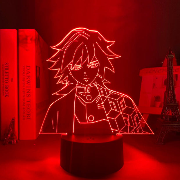 Kimetsu No Yaiba Giyu Tomioka  Anime Figure LED Lamp Home Bedroom Desk Decoration Small Night Light for Kids 7 Colors 3D Light