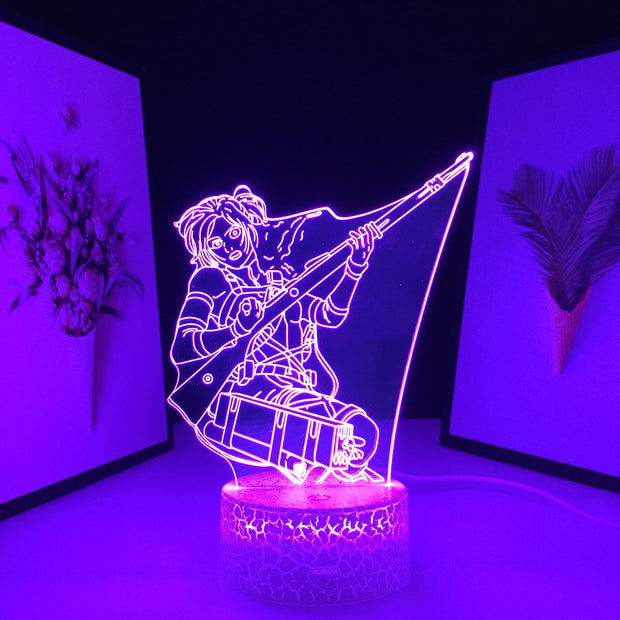 Anime Attack on Titan Annie Leonhart Manga Lamp Multi Color Conversion With Remote Control Compact And Convenient Neon Lamp