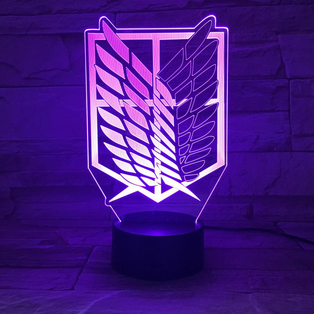 Anime Attack on Titan Night Light Led Logo Children Kids Boys Gift Manga Japanese Anime Bedroom Desk Lamp Shingeki no Kyojin