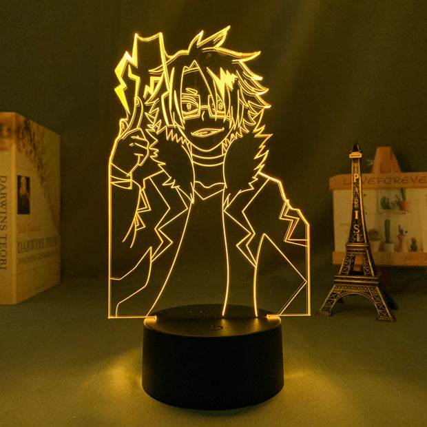 My Hero Academia Denki Kaminari 3D LED Lamp  Anime Figure Bedroom Desk Decoration Small Night Light for Children's Festival Birthday Gifts