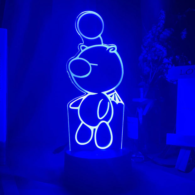 Game Final Fantasy Moogle Figure Led Night Light Lamp for Kids Bedroom Decor Color Changing Nightlight Cool Child Christmas Gift