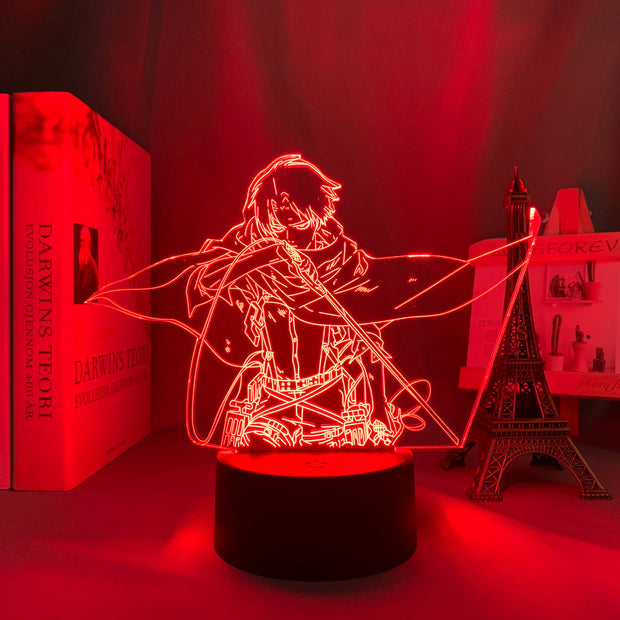 Anime Attack on Titan 3d Lamp Levi Ackerman light for Bedroom Decoration Kids Gift Attack on Titan LED Night Light Levi