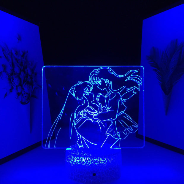 Anime Figure Inuyasha Kagome Desk Lamp Small Night Lamp Room Warm Decoration Multiple Color Changes With Remote Control
