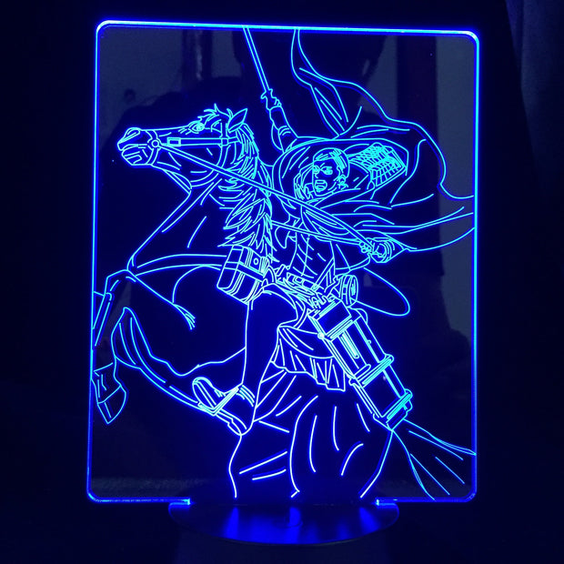 Attack on Titan Erwin Smith Anime 3d Lamp Light for Bedroom Decoration Kids Gift Attack on Titan LED Night Light Dropshipping
