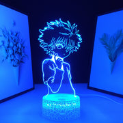 Hunter X Hunter Killua Anime Zoldyck 3D LED Neon LampHome Room Desk Decoration Lamp for Kids Children Birthday Gifts USB Charging