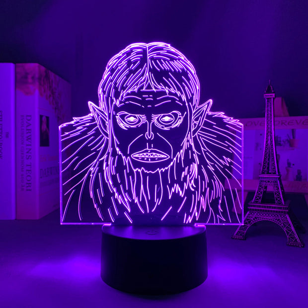 Anime Led Light Attack on Titan Beast Titan for Bedroom Decor Night Light Kid Birthday Gift Manga Shingeki No Kyojin 3d Lamp